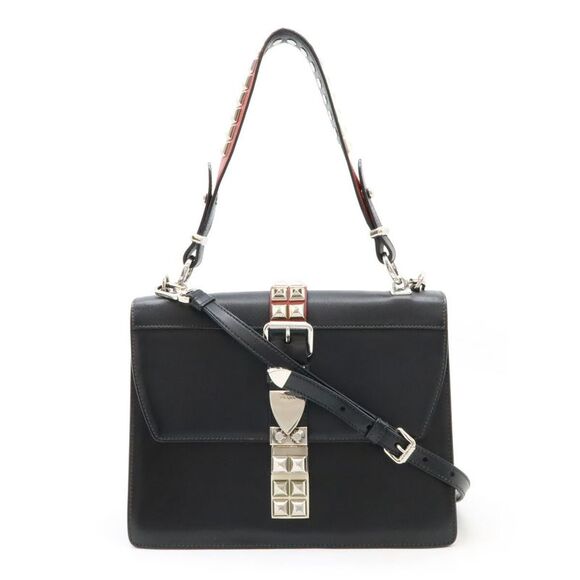 Prada Saffiano Leather Studded 2WAY Tote Bag - Picture 1 of 9